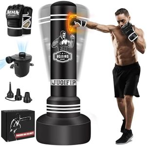 Freestanding Punching Bag for Adults, 70'' Boxing Bag with Stand Kicking Bag Heavy Bag with Boxing Gloves and Electric Air Pump, Women Men Kickboxing Bags for Beginners Training MMA Muay Thai Fitness