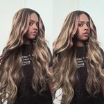 X-Tress 28" Lace Front Wig for Women Highlight Moneypiece Hair Wig with Special Balayage Hair Synthetic Wig Natural Looking HD Lace Front Pre Plucked Wig Glueless Wig Soft Hair(Highlight Pink)