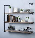 42" Height Wall Mount Shelf Vintage Retro Storage Shelves for Office Room Kitchen,3 Tier
