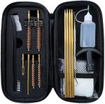 Funryer Gun Cleaning Kit Rifle 5.56 Cleaning Kit .223 Pistol Cleaning Kit with Brass Cleaning Rod, Gun Cleaning Brushes, Oil Bottle for Shooting Hunting