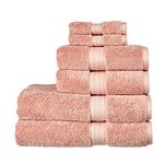 Christy Renaissance 6 Piece Towel Set in Peony 100% Egyptian Cotton - Luxuriously Soft & Super Absorbent - 675 GSM - 2 Bath, 2 Hand & 2 Face Towels