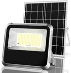 Engrepo Solar Light Outdoor, 10000LM Luces Solares Dusk to Dawn Auto On/Off Solar Powered Security Flood Light Outside IP65 Waterproof with Remote Control for Wall Porch, Shed, Barn. 20000mAh Battery.