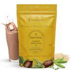 Earthful Honest Plant Protein | 24g Protein/Serving & 4.9g BCCAs | For Weight Management, Energy, Muscle Support & Recovery | Made with Pea & Brown Rice | Indonesian Cocoa - 504g