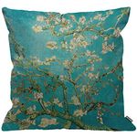 HGOD DESIGNS Cushion Cover Van Gogh Classic Arts Painting Almond Blossom Tree Throw Pillow Cover Home Decorative for Men/Women Living Room Bedroom Sofa Chair 18X18 Inch Pillowcase