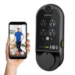 Lockly Vision Deadbolt Edition Wi-Fi Smart Lock, Built-in 2-Way Video Doorbell, BLE, Touch Screen, 3D Fingerprint, Compatible with iOS and Android, DIY Installation