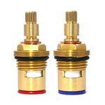 Tap Cartridge Compatible with Ultra Hudson Reed SPR02 20 Spline BSP 1/2" Pair of Valves Fits Basin Models Topaz Clio Tec Jade Kristal Kubix Helix (Basin taps only))