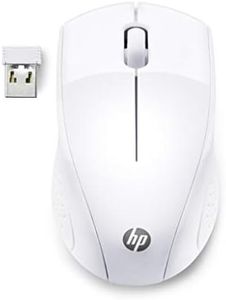 HP 220 - Ratón Inalámbrico (1600 PPP, 2 Botones y una Rueda de Desplazamiento, Tecnología LED Azul, Batería 15 Meses Duración, Windows 7, 8, 10 - Mac OS - Chrome™ OS), Color Blanco (Snow White)