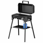 Campingaz Tour & Grill CV Plus Gas Barbecue | Can be Used as Table or Stand Grill | Portable Camping Grill with Lid & Removable Legs | Gas Grill for Camping, Balcony, Patio | Power 2400 W