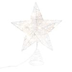 Amosfun Light up Christmas Tree Star LED Star Tree Topper Tree Top Sparkling Treetop for Holiday Xmas Seasonal Party Decoration White