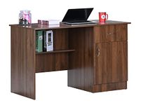 DeckUp Hermes Engineered Wood Study & Computer Table and Office Desk (Walnut, Matte Finish)