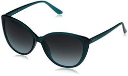 Calvin Klein Women's 430 Sunglasses, Crystal Teal, 58mm, 14mm, 140mm