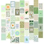 Sage Green Room Decor Aesthetic, Danish Pastel Wall Collage Kit Aesthetic Pictures, Sage Green Decor for Bedroom, Preppy Room Decor for Teen Girls Bedroom, Danish Pastel Posters for Women Bedrooms