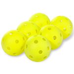 Franklin Sports Plastic Softballs - MLB - Includes 6 Balls for Batting Practice or Backyard Baseball Play - Replacement Balls – 90mm Official Baseball Size - Yellow (19884C2)