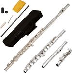 Funion Flute Set C Flute Closed hole With Case Rod Screwdriver Cleaning Cloth Kit Caps Musical Instruments Funion