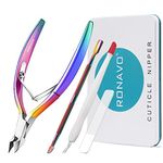 4pcs Cuticle Cutter Kit-Cuticle Trimmer with Cuticle Pusher and Nano Glass Nail Shiner.RONAVO Cuticle Remover Nippers Stainless Steel Cutter Clippers,Professional Manicure Tools for Home and Salon Use