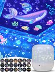 21 Sets of Films, Projector Night Light for Kids Bedroom, Baby Projector for Ceiling, Star Galaxy Projector with 360°Rotation Dimmable for Kids Baby Girls Boy, Birthday, Christmas, Nursery, Room Decor