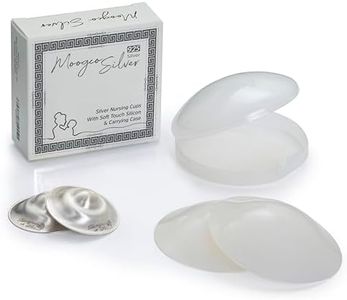 The Original Silver Nursing Cups with Silicone Pads - Nipple Shields for Nursing Newborn - Newborn Essentials Must Haves-Nipple Covers Breastfeeding-925 Silver