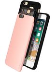 iPhone 6 Plus Case, GOOSPERY [Sliding Card Holder] Protective Dual Layer Bumper [TPU+PC] Cover with Card Slot Wallet for Apple iPhone 6 Plus (Rose Gold) IP6P-SKY-RGLD