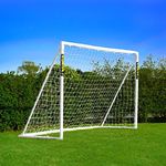 FORZA 8ft x 6ft Soccer Goal | Ready, Set, Goal! | All Weather uPVC Soccer Goals – Optional Target Net, Soccer Ball & Carry Bag Included (Goal Only)