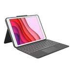 Logitech Combo Touch for iPad 7th, 8th and 9th Gen Wireless Detachable Keyboard case with trackpad and Smart Connector Technology (Graphite)