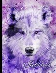 Sketchbook: Wolf Themed Personalized Artist Book | Soft Cover Blank Sketch Pad Tablet | 8.5” x 11”, 108 pages | Gifts for Kids Girls Boys Teens Adults | for Drawing Painting Charcoal Ink