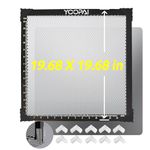 YOOPAI Honeycomb Laser Bed 500x500x22MM with Aluminum Plate, Working Table with Scale,Smooth, Precise Laser Cuting, Table Protection and Heat Dissipation for Xtool/ORTUR Laser Engraver Machine