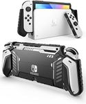 i-Blason Armorbox for Nintendo Switch OLED Case 2021 Dockable Comfortable Grip Protective Anti-Scratch Case Compatible with Nintendo Switch OLED Model and Joy-Con Controller (White)