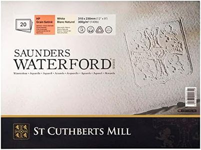 Saunders Waterford 300 GSM Hot Press Watercolor Pad, 31 x 23 cm (20 Sheets)