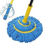 Self-Wringing Twist Mops for Floor Cleaning, Microfiber Floor mop with 57 " Long Handle, Easy Wringing Mop for Hardwood Commercial Household Clean