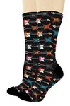 Musician Gifts Electric Guitar Socks Music Lover Gifts Guitarist Gifts Rock Socks Novelty Crew Socks, Multicolor, One Size