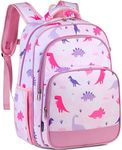 Backpack for Girls,VASCHY Large Lightweight Kids Backpack for Preschool/Primary/Elementary School Bookbag for Teens Travel Gifts Daycare Dinosaur Pink