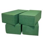 Worown 4 Pack (9 x 4 x 3 Inch) Floral Foam Blocks, Green Foam for Flower Arrangements, Flower Foam Blocks for Wedding, Showroom and Garden Decorations