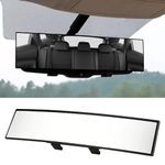 Flaconi Car Rearview Mirror,Rear View Mirror,Car Accessories Clip-on Panoramic Car Rear View Mirror,12” Wide Angle Rearview Mirror,Car Rearview Mirror HD,Driving Instructor Mirror for Car