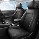 FREESOO CRV Seat Covers - Custom Fit Car Seat Covers Full Set for CRV 2023 2024 2025 EX-L/EX/LX/Sport/Touring/Hybrid - Luxury Waterproof Leather Seat Covers for SUV - Black