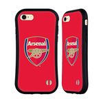 Head Case Designs Officially Licensed Arsenal FC Full Colour Red Crest 2 Hybrid Case Compatible With Apple iPhone 7/8 / SE 2020 & 2022