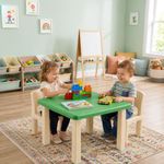 SIGNATRON Plastic Strong and Durable Kids Table for Studying Dining Home Virgin Material Kids Table for 2 to 5 Years | Sustain Upto 100 KG (Green Table)