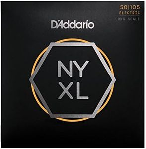 D'Addario NYXL50105 Nickel Wound Bass Guitar Strings, Medium, 50-105, Long Scale