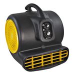 Comfort Zone 1/2HP, 4.5AMP, High Velocity Air Mover Carpet Dryer with Timer and Adjustable Angles, 3-Speed, Dries Wet & Damp Spaces, Basement Floors, Fresh Paint, Carpets, 1500CFM, CZBC121T-EU