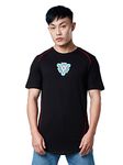 The Souled Store Men Official Iron Man: Stark Special Arc Reactor Black Printed Drop Cut T-Shirts