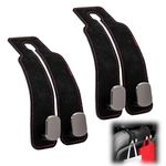 YYAOEMI 2PCS Car Seat Back Double Hook Car Seat Organizer Hooks Car Hanger Storage Purse Hook for Car Headrest Car Seat Back Hooks Car Headrest Hook for Purses Phone Handbags (Black)