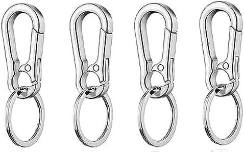 Keychain Clip Key Ring, Metal Carabiner Clips Keyring Keychains Chain Holder Organizer for Car and Keys Finder for Men and Women 4 Pack