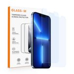 GLASS-M Anti-Blue Light Screen Protector for iPhone 13 Pro Max/iPhone 14 Plus, Eye Protection 9H Tempered Glass, Anti Blue Ray Glass Screen Cover, Blue Light Blocking - 2 Pack