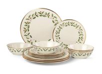 Lenox 893172 Holiday 12-Piece Plate and Bowl Set