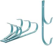 Okuna Outpost Set of 4 Pole Hanger Hooks for Pool Supplies, Lightweight Garden Tools (Blue)