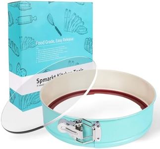 Spmarkt 10-Inch Glass Bottom Springform Pan with Silicone Seal, Springform Pan 10 inch Nonstick,10In Cheesecake Pans Springform, Leak-Proof, Nontoxic & Oven-Safe