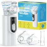 NovaNeb Nebuliser Machine for Adults - Portable Nebuliser for Kids with Self-Cleaning,Adjustable Mist,Rechargeable Handheld Nebulizer for Home Travel Includes 2 Masks & Mouthpiece,Pure White,Upgraded