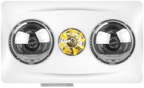 Modura Bathlux2 Bathroom 3 in 1 Unit Heater Fan Exhaust Light Infrared 2x275W Instant Heat (White)