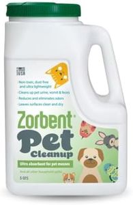 Zorbent Pet Accident Cleanup – Odor Remover for Dog & Cat Messes. Absorbs 1 Gallon. Pet-Safe Cleaner for Urine, Vomit, Poop & Accidents on Hardwood, Tile, Vinyl, Concrete, Short Carpet & Rugs, 5 qt