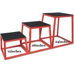 USI UNIVERSAL THE UNBEATABLE Metal Plyo Box Heavy Duty Jumping Table for Gym Exercise (18 inch)