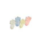 heartbury Baby Girls Cute And Colorful Organic Cotton Frill/Lace Ankle Length Baby Socks For 1-2 Years-4 Pairs, Multicolour